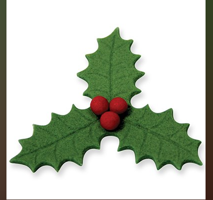 Foliage Plunger Cutters – Large Veined Three Leaf Holly