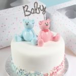 Cake Star Plastic Topper -Pink Teddy