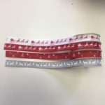 16mm Red santa Sledge Ribbon-5Metre