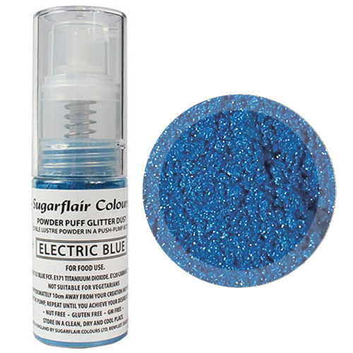 Sugarflair Puff Glitter Dust Spray Electric Blue 10g |