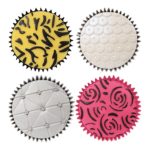 Cake Star Texture Mats (6 Pce)-Sequins, Pearls, Pleats, Fur, Metal & Roses