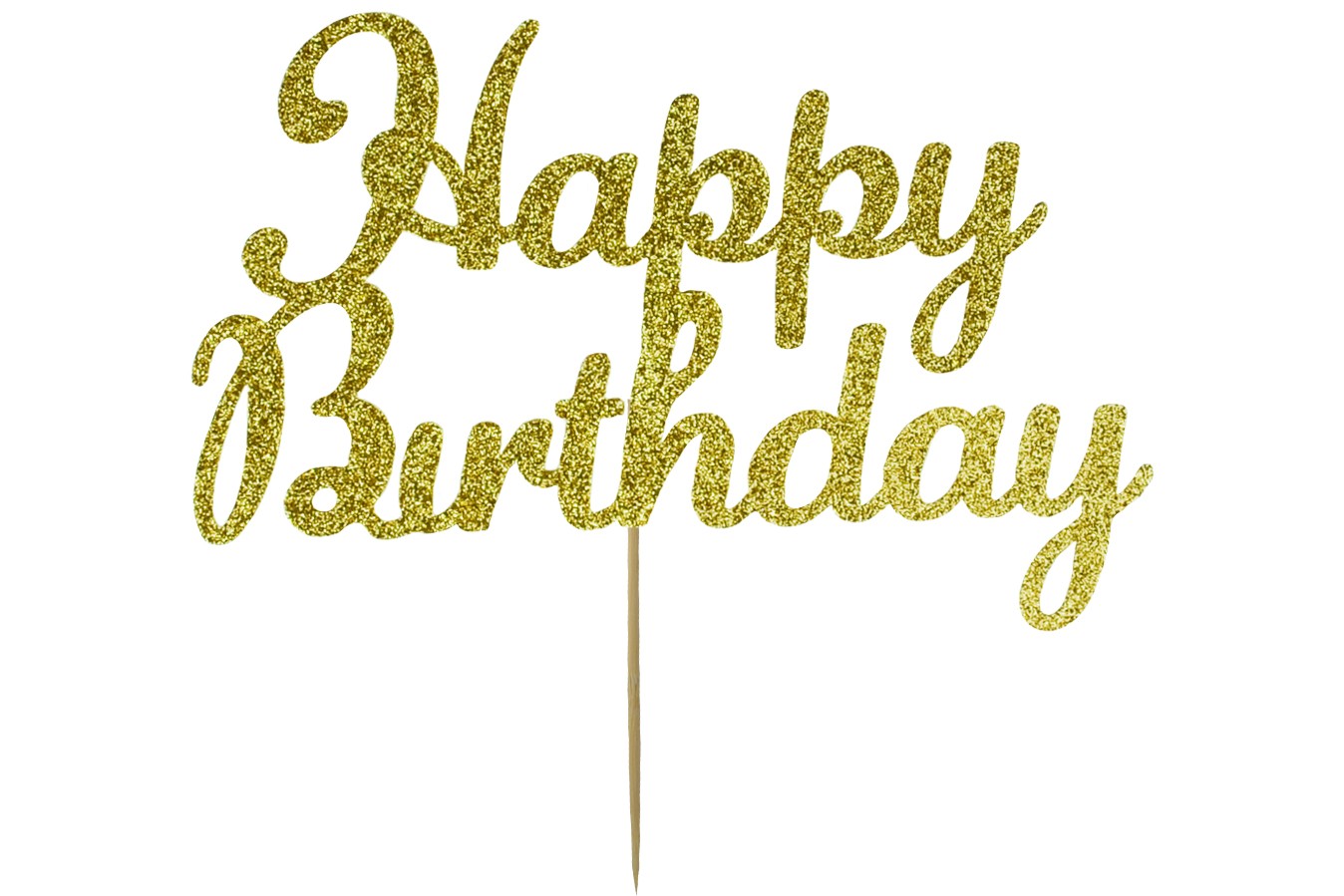 happy birthday gold glitter | Cakers World