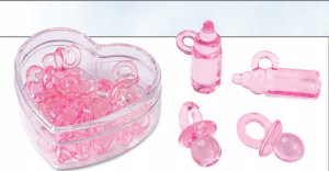 Pink Dummy & Baby Bottle Box 16 pcs