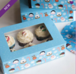 6/12 mini Cupcake Box -Christmas Friends