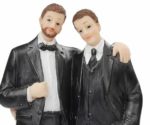 Wedding Couple Gay Cake Topper 4.5″Height