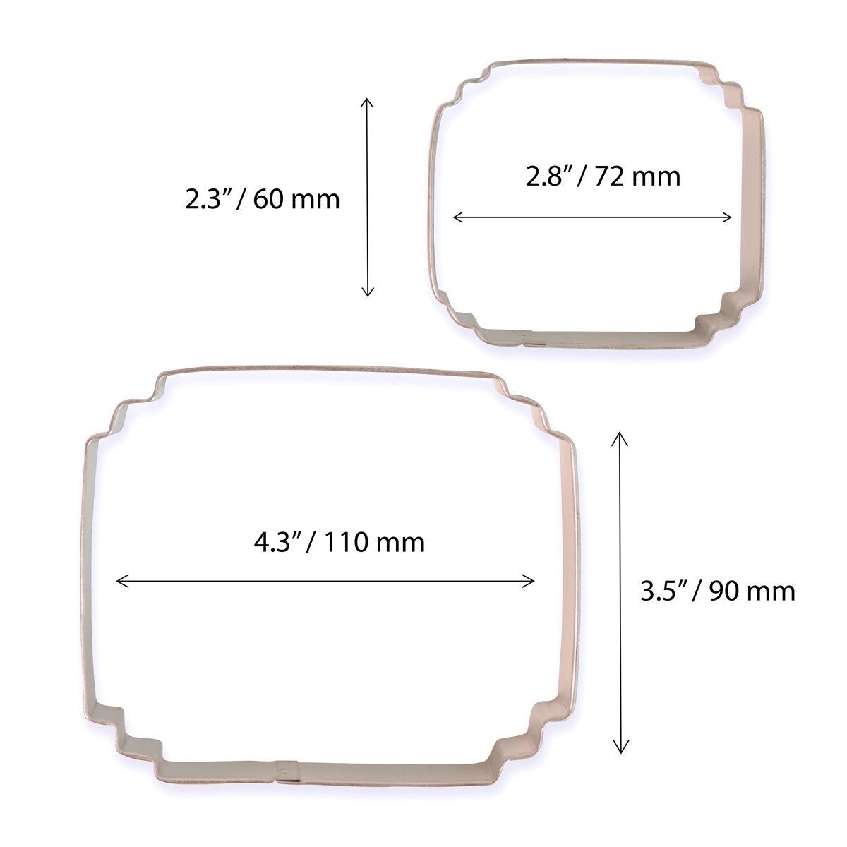 PME Cookie & Cake Plaque Cutters Style 5 – Set/2