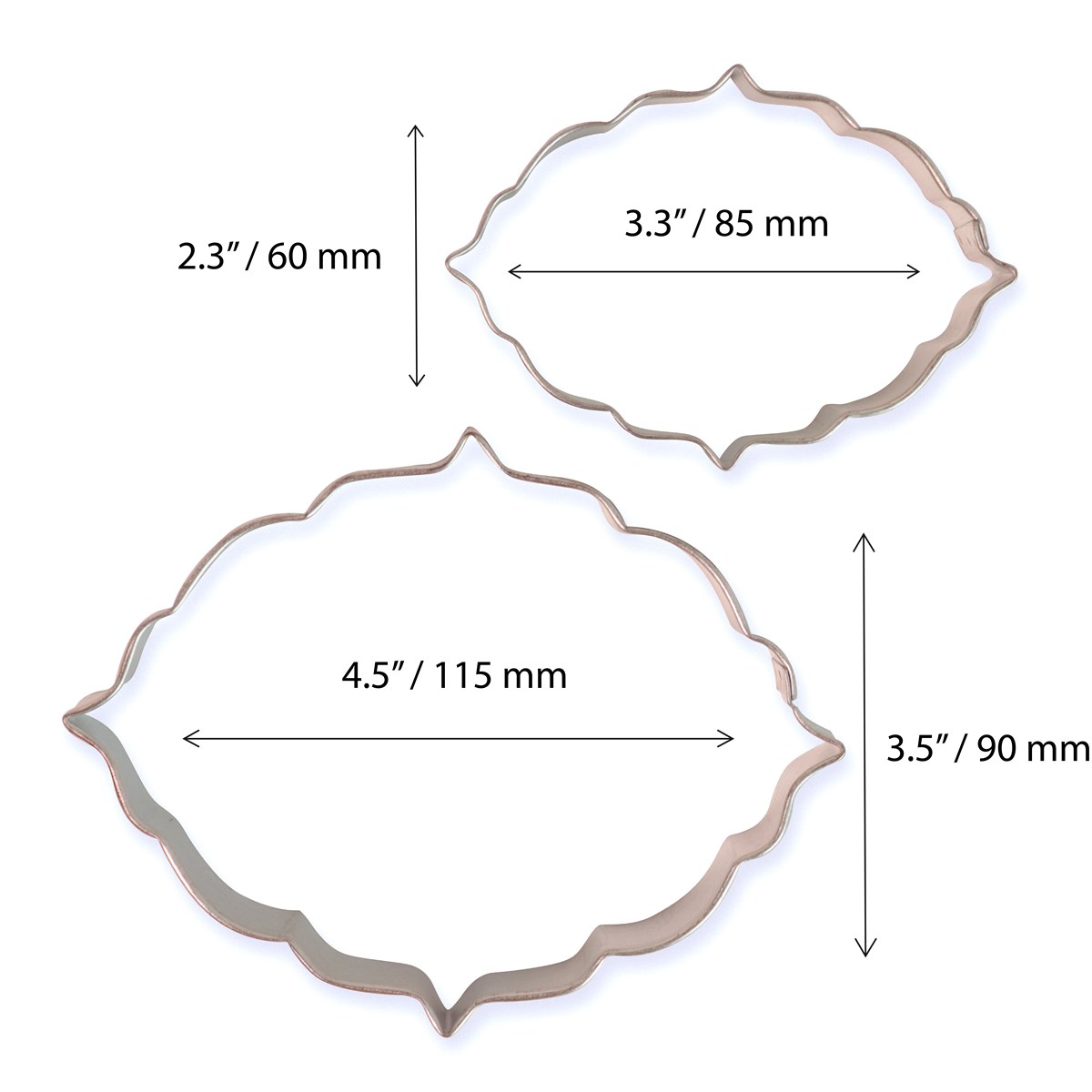 PME Cookie & Cake Plaque Cutters Style 6 – Set/2