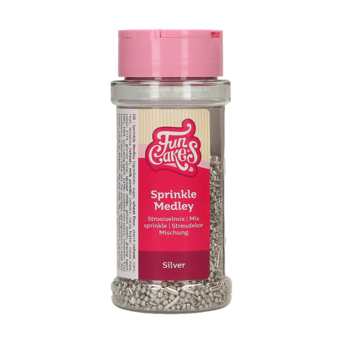 FUNCAKES Medley Silver Sprinkles 65g