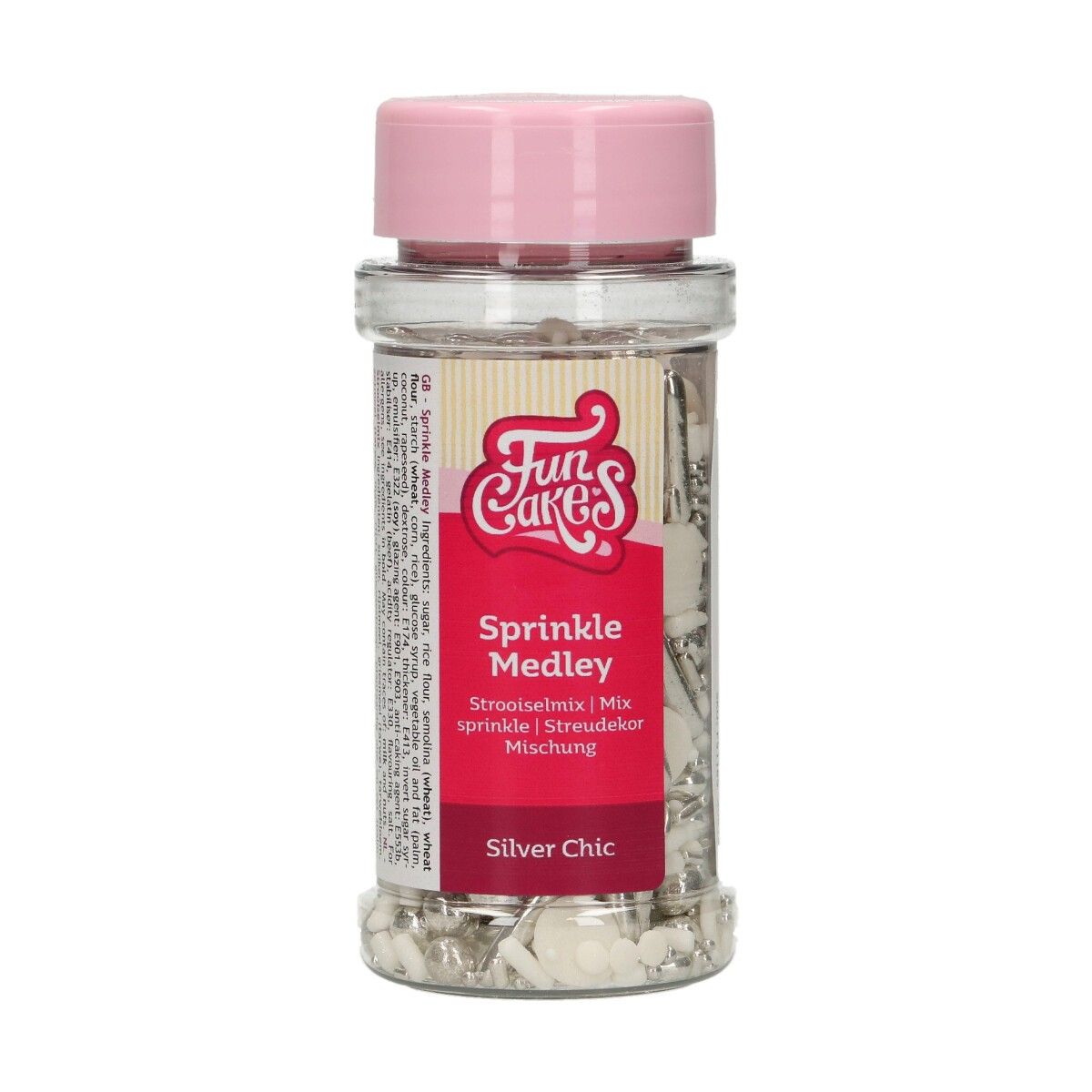 FUNCAKES Medley Silver Chic Sprinkles 65g
