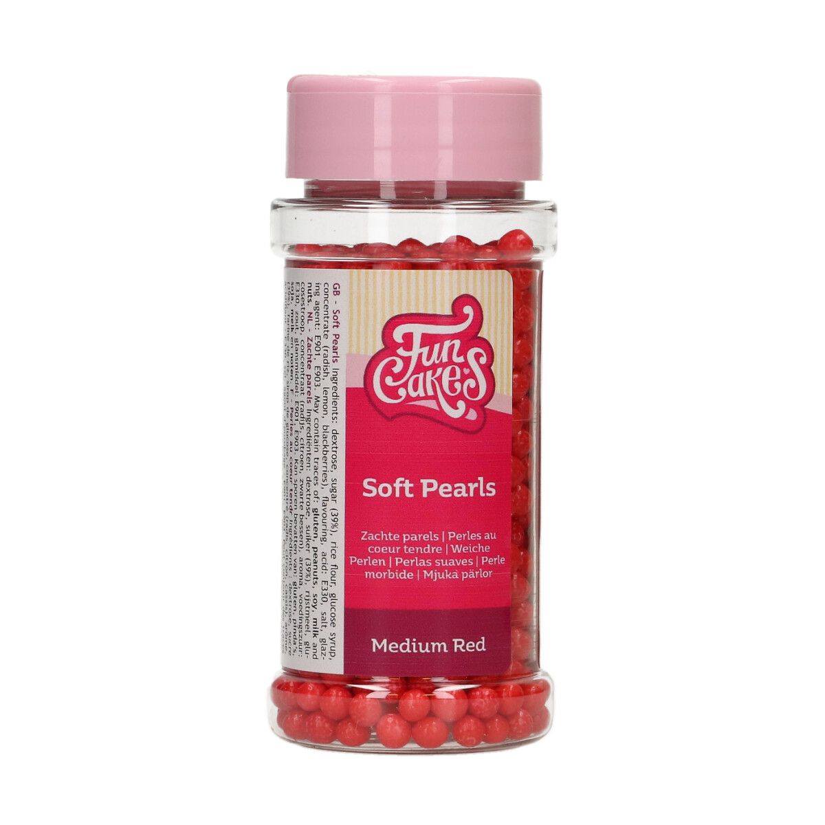 Funcakes Soft Pearls Medium Red 60g