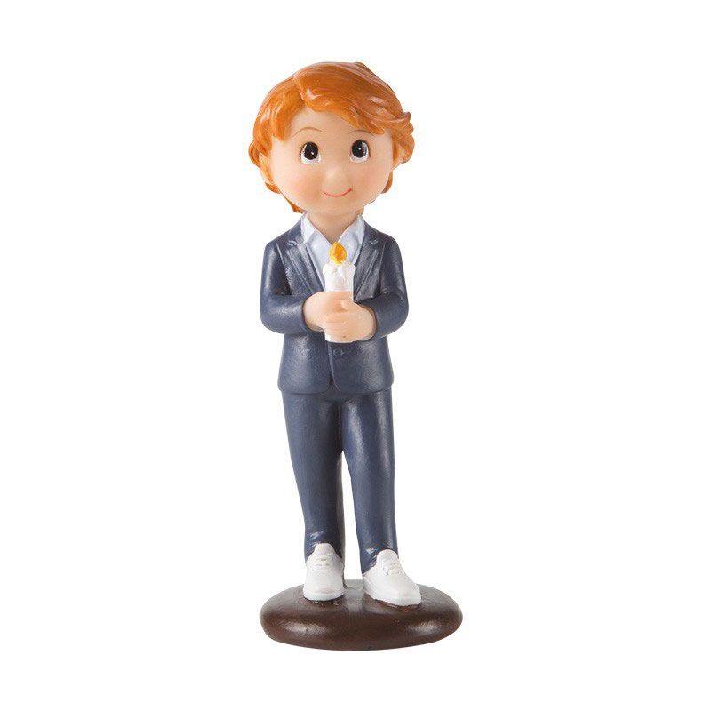 DECORATIVE FIGURE COMMUNION – BOY WITH CANDLE 10CM