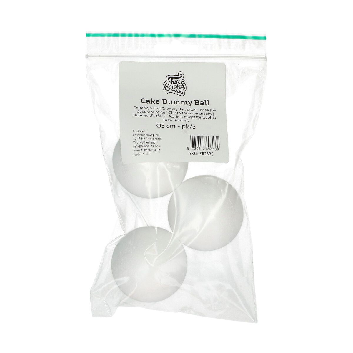 FunCakes Sphere Cake Dummy Ø5 cm pk/3