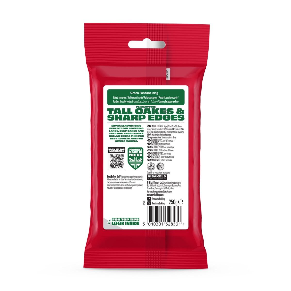 Renshaw Professional Sugar Paste -Green Extra 250g
