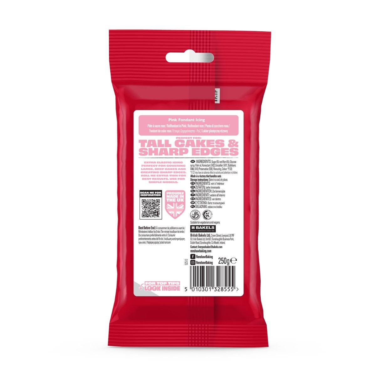 Renshaw Professional Sugar Paste -Pink Extra 250g