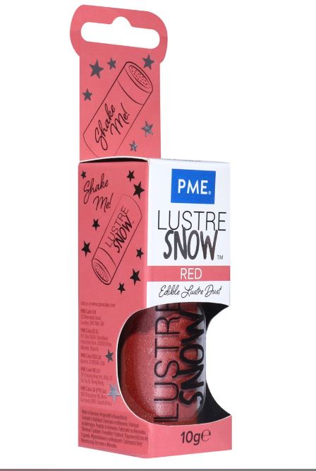 PME Edible Lustre Snow – Red (10g)