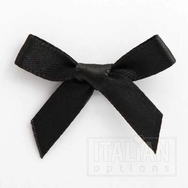 Double Faced Satin Ribbon – Black 6mm  (Sold by the metre)
