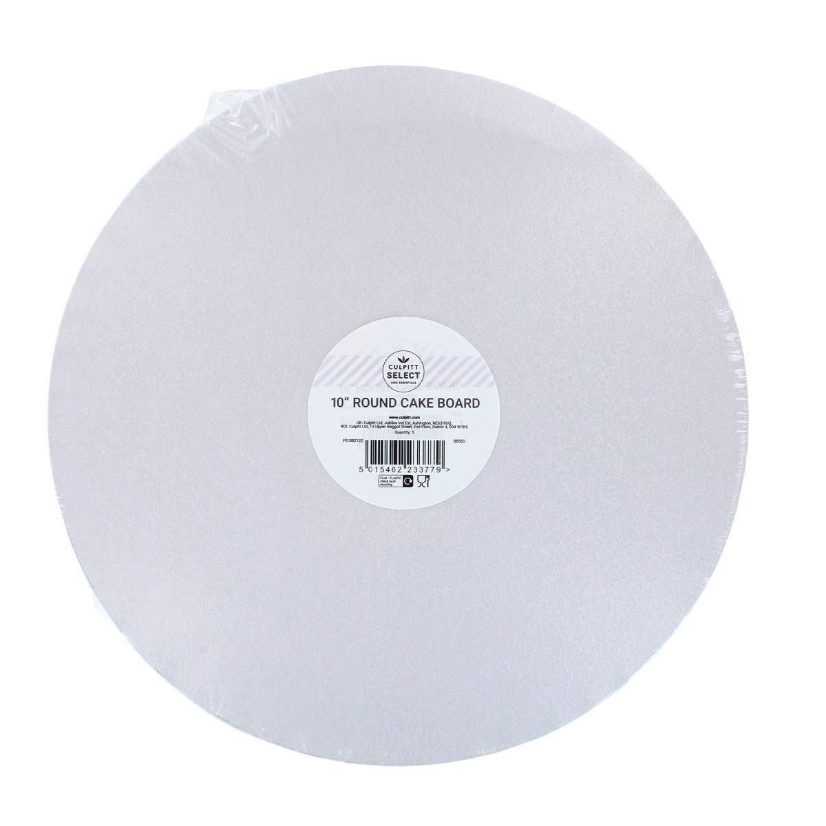 10″ White Round Cake Drum