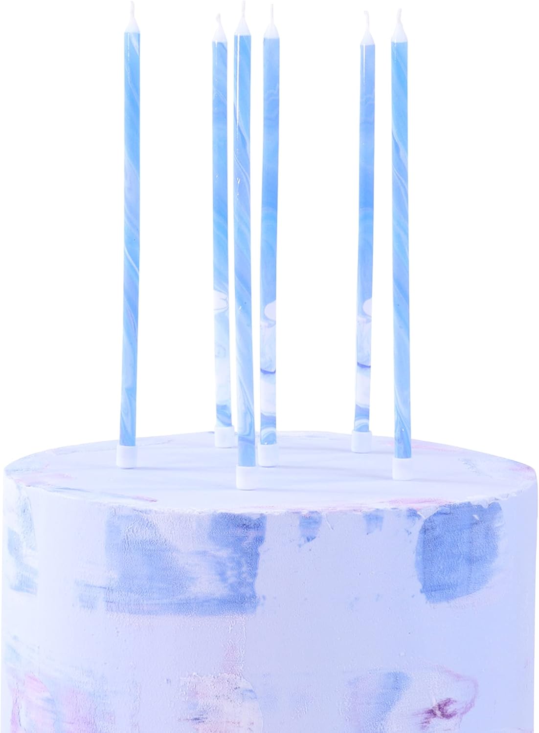 Candles Tall – Blue Marble Pk/6