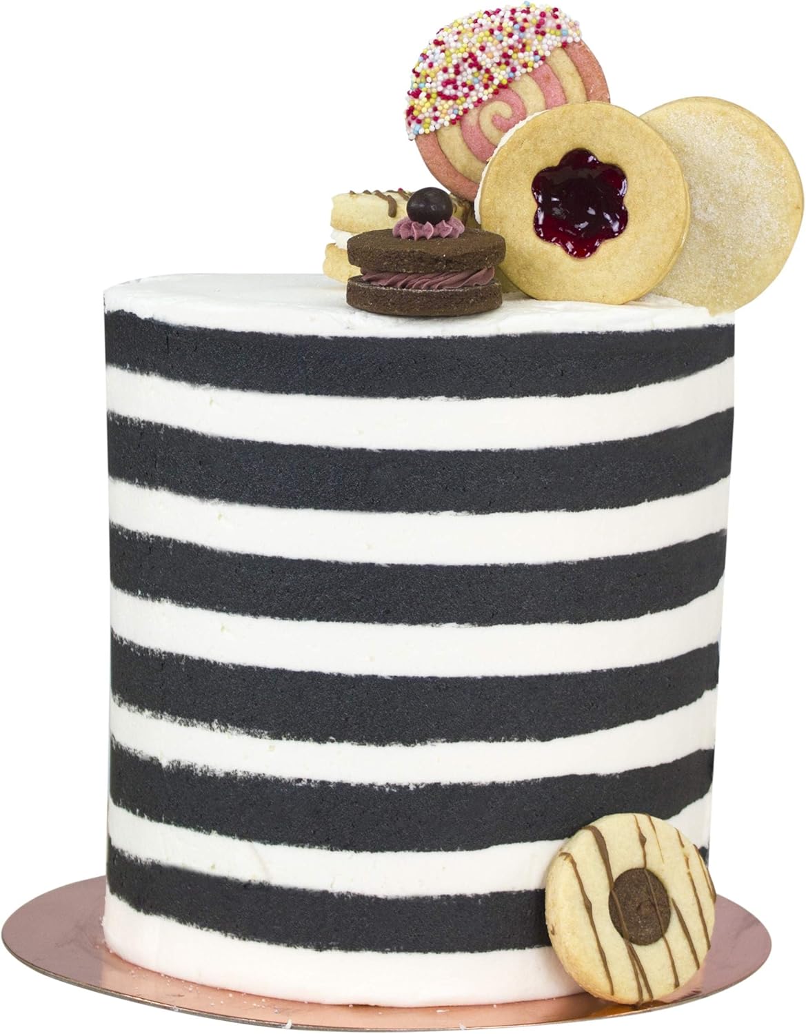 PME Tall Acrylic Patterned Edge Scraper – Stripped 10″