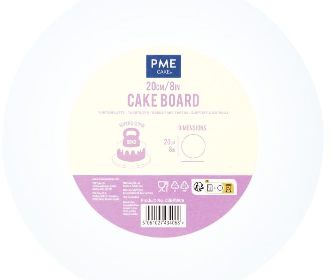 8″ White Round Cake Drum