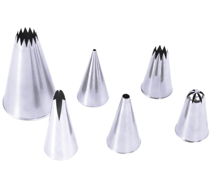 Vintage Cake Icing Piping Tips (Set of 6)