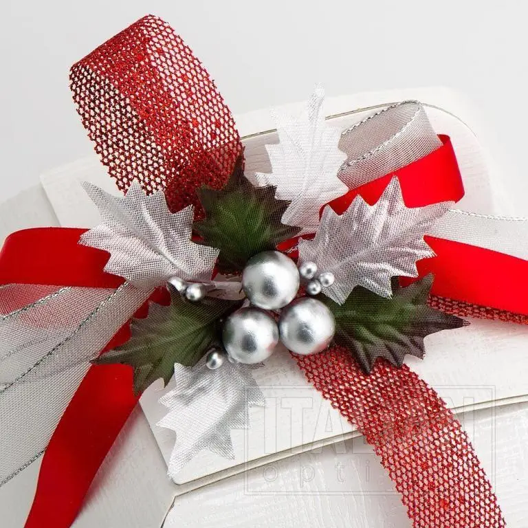 Berries and Holly Leaves Spray – Silver