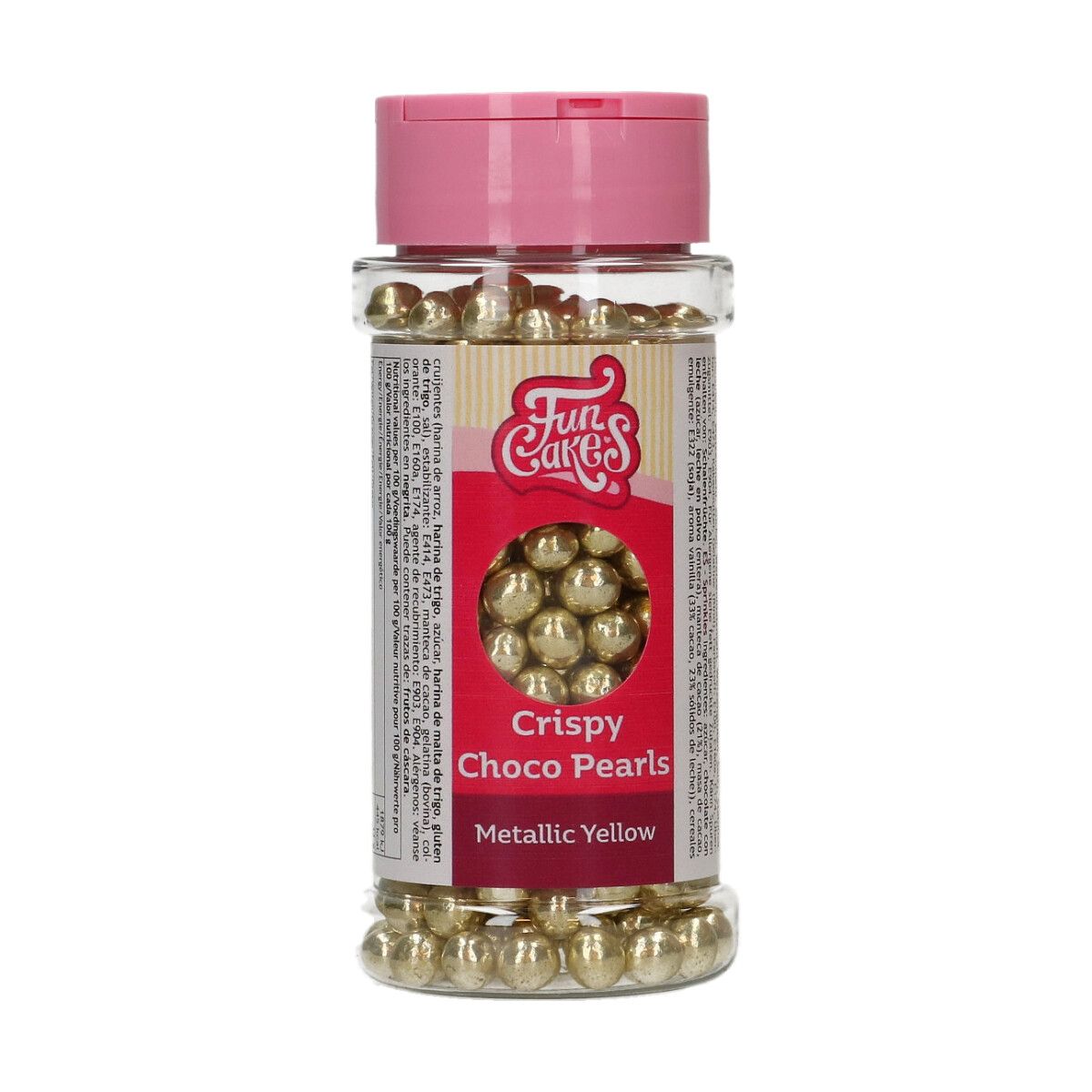 FunCakes Crispy Choco Pearls – Metallic Yellow 60g