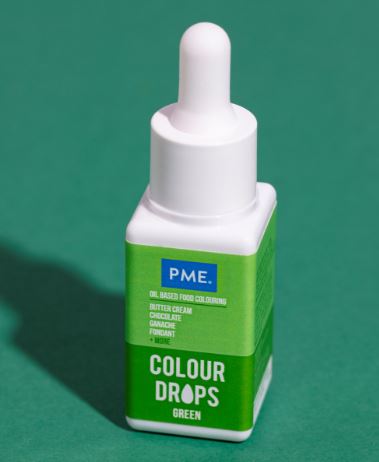 PME Green Colour Drops – Oil Based Food Colouring 20ml