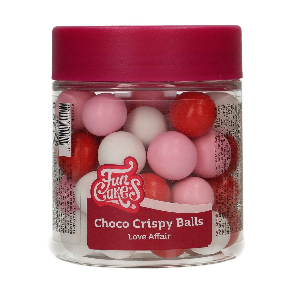 FunCakes Choco Crispy Balls – Love Affair 130g