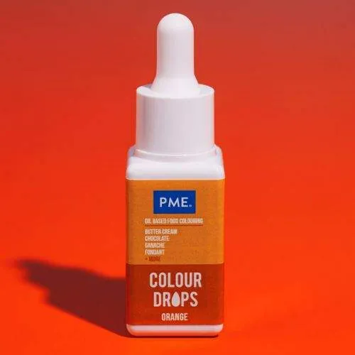 PME Orange Colour Drops – Oil Based Food Colouring 20ml