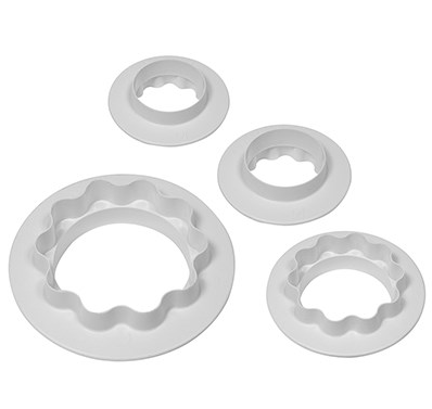 PME Classic Shapes Cutters – Round & Wavy Edge Set of 4