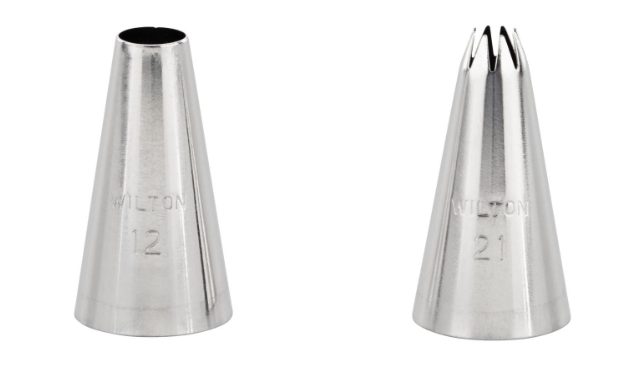 WILTON DECORATING TIP SET #012, #021