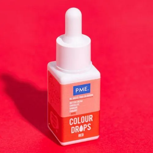 PME Red Colour Drops – Oil Based Food Colouring 20ml