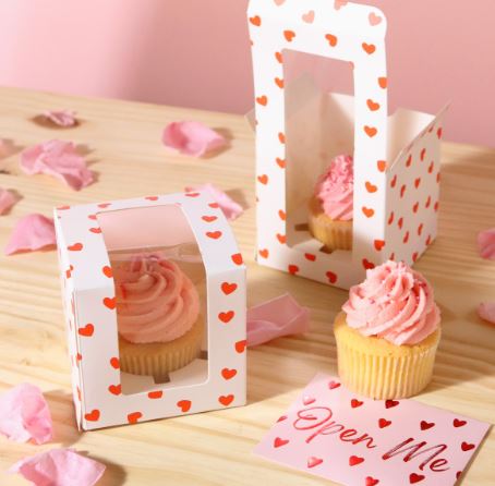 Valentines Treat Boxes – Love Hearts Pk/4