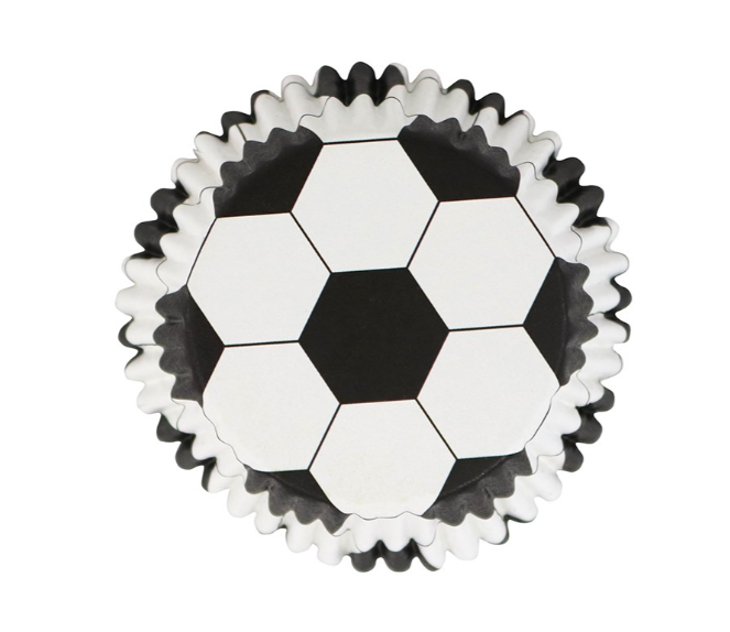 Cupcake Cases Foil Lined – Football Pk/30