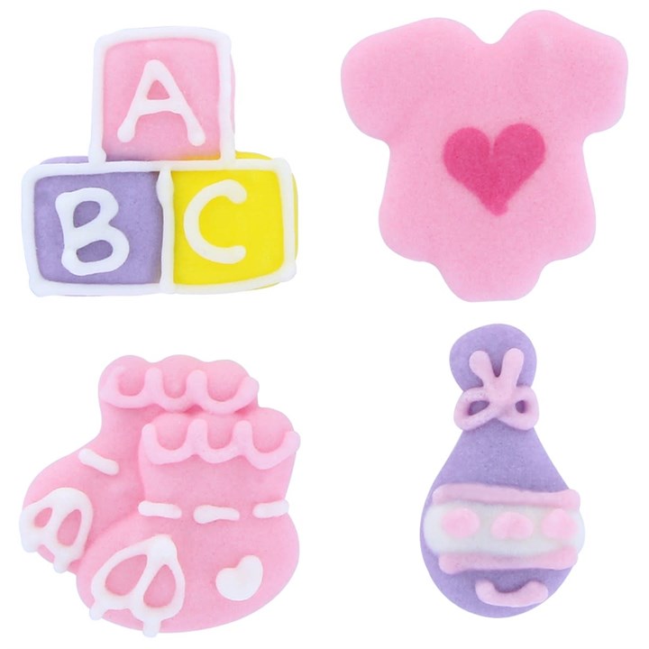 Culpitt Edible Sugar Decoration Pink ABC Baby