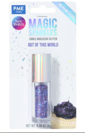 Magic Sparkles, Edible Iridescent Glitter – Out of this World (3g)