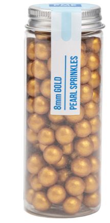 PME Pearl Sprinkles – Gold 8mm 43g