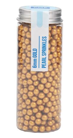 PME Pearl Sprinkles – Gold 6mm 60g