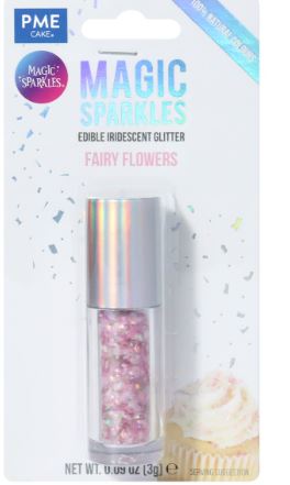 Magic Sparkles, Edible Iridescent Glitter – Fairy Flowers (3g)
