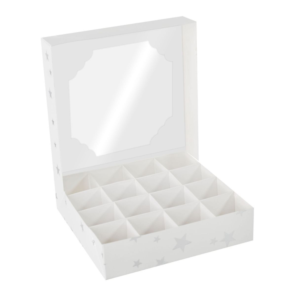 Simply Making Treat Box & Inserts Silver Stars 16 Cavities