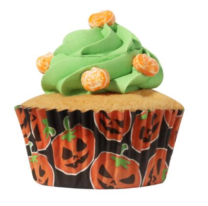 Halloween Foil-lined Cupcake Cases -Petrifying Pumpkins pk/30